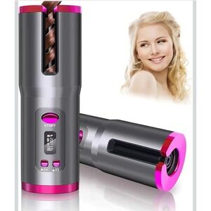 Cordless Auto Hair Curler Portable Automatic Curling Iron with LCD‎ Display
EUC